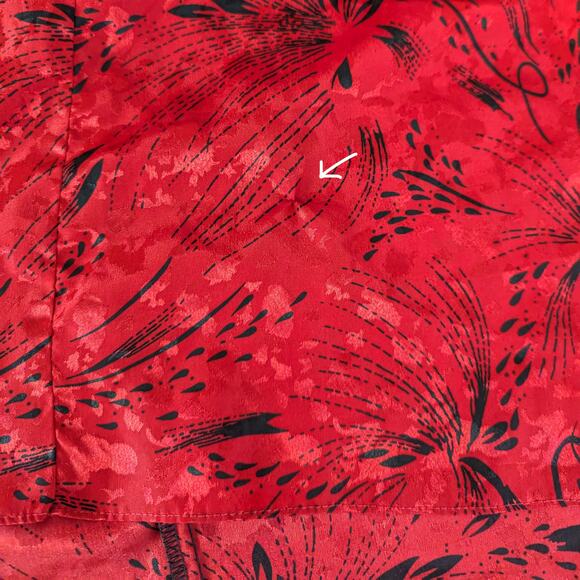 Vintage Blondie and Me Red Satin Ruched Wrap Dress Kimono Evening USA 80's S/M - Picture 7 of 12